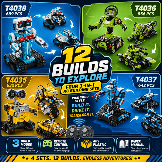 Kubo Bot 3x1 — 3-in-1 Remote Control Building Block Robot